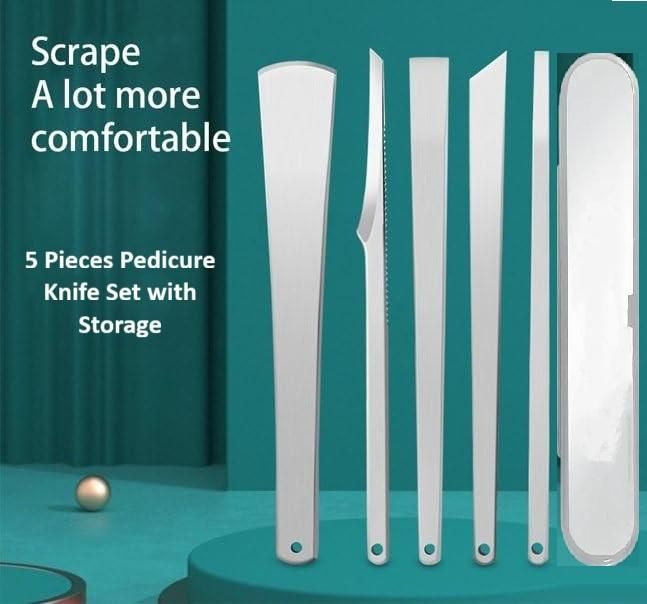5 Pieces Pedicure Knife Set with Storage Case