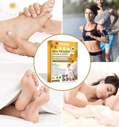 Bee Venom foot patch, Beneficial  in Body Detox, Weight loss, Pain Relief, Cleansing Toxins, Stress Relief, Promote Sleep & Detoxification For Men And Women(Pack of 10 x 2) Buy 1 Get 1 Free